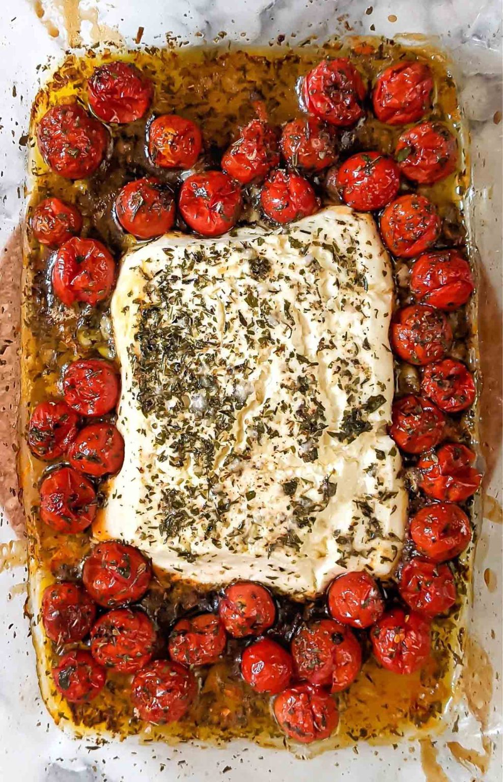 Baked Feta and tomato pasta - trending recipe - ChompSlurrpBurp